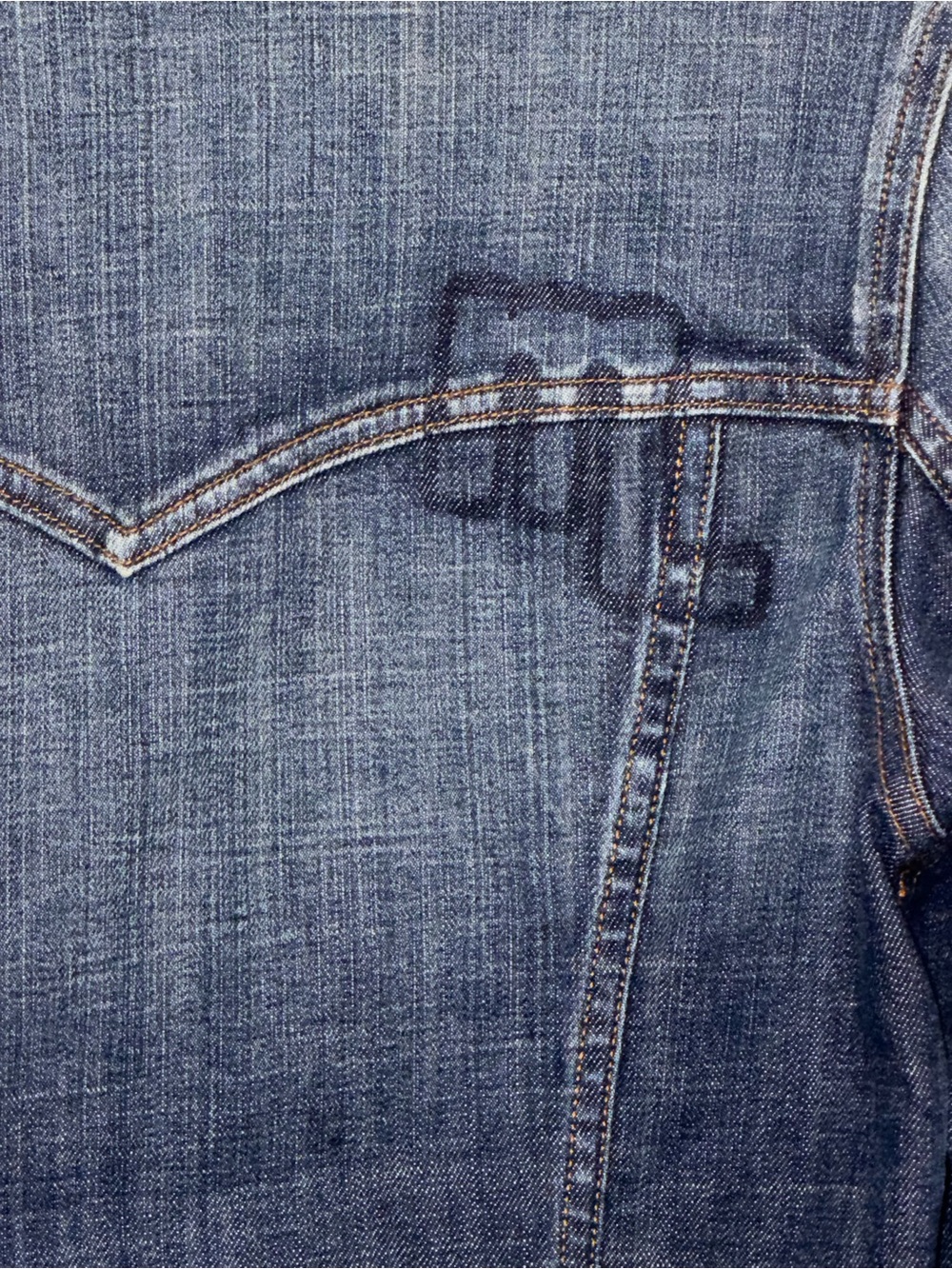 Manuel Denim Jacket Women’s Sz Small Rhinestone Buttons Cross Detail Made in USA - Picture 8 of 16